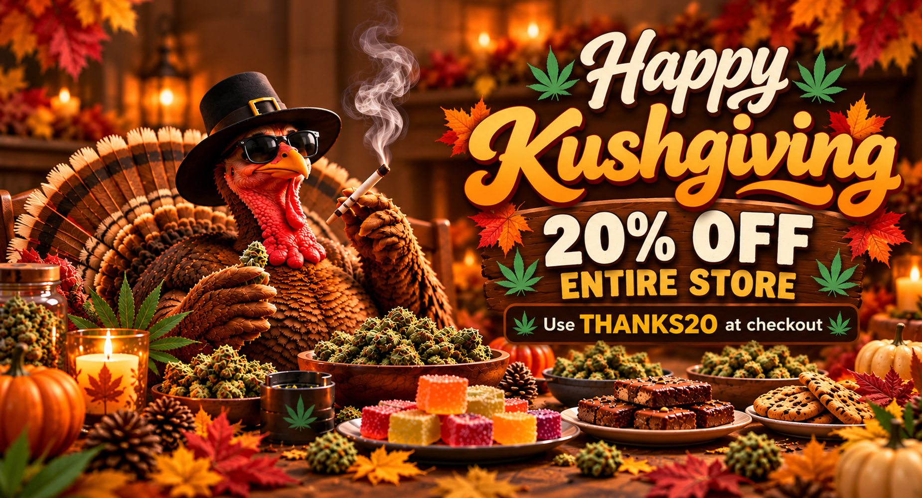 canna express kushgiving banner 20 off entire store