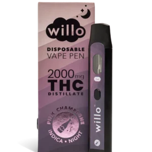 willo 2000mg vape pen pink champagne